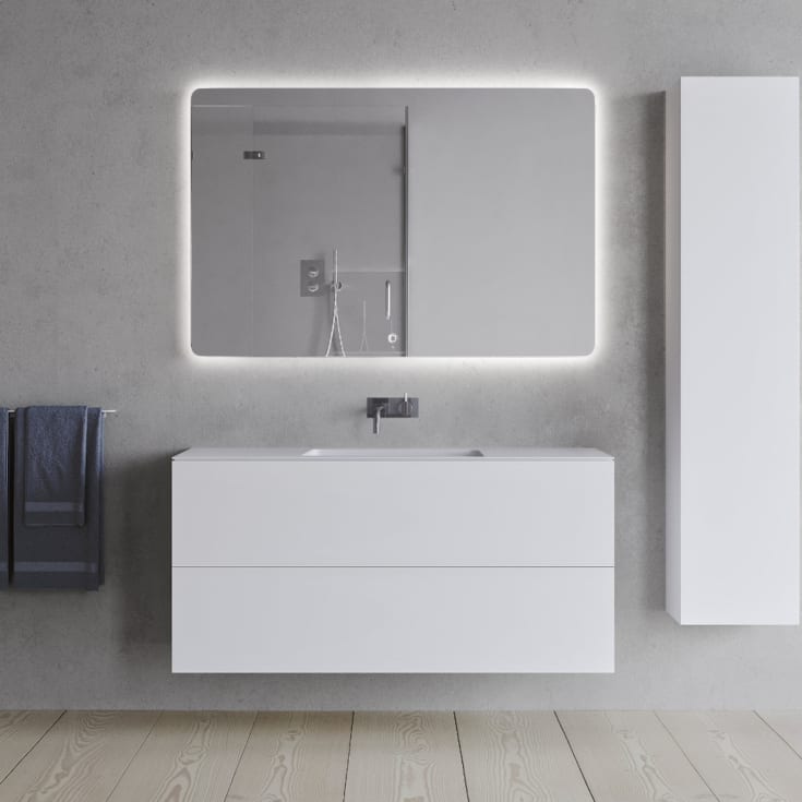 Copenhagen Bath SQ2 120 møbelpakke, 120x45x60 cm, hvit matt