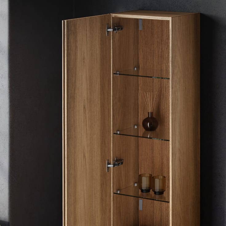 Copenhagen Bath Bergen 40 høyskap, vendbar, 160x40x30 cm, børstet eik