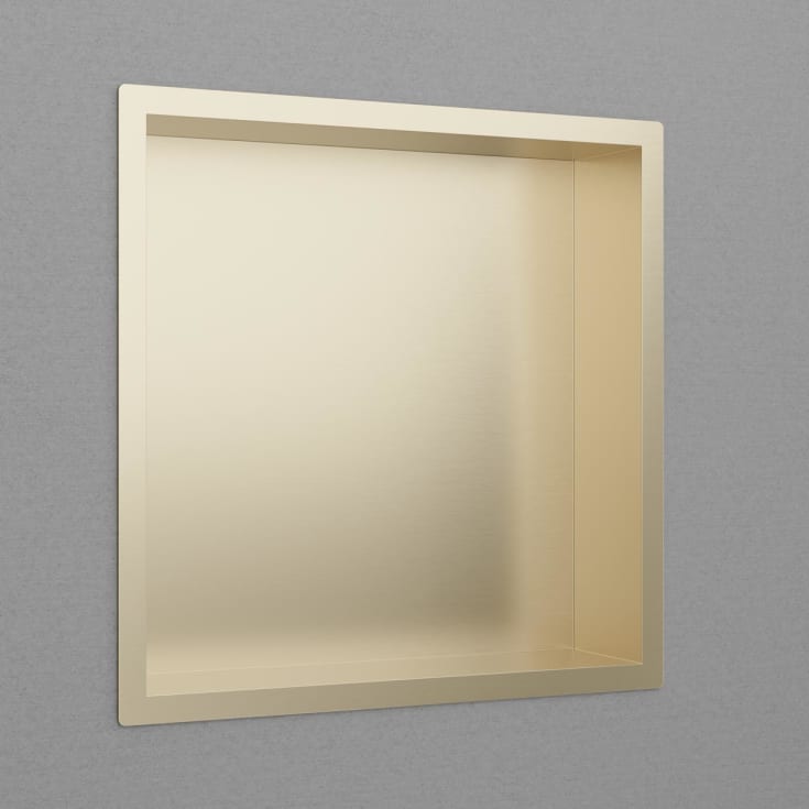 Scandtap Style dusjhylle, 33x33 cm, børstet guld