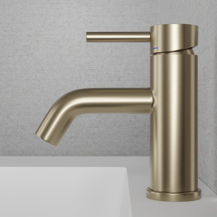 Scandtap Wave tvättställsblandare, borstad guld