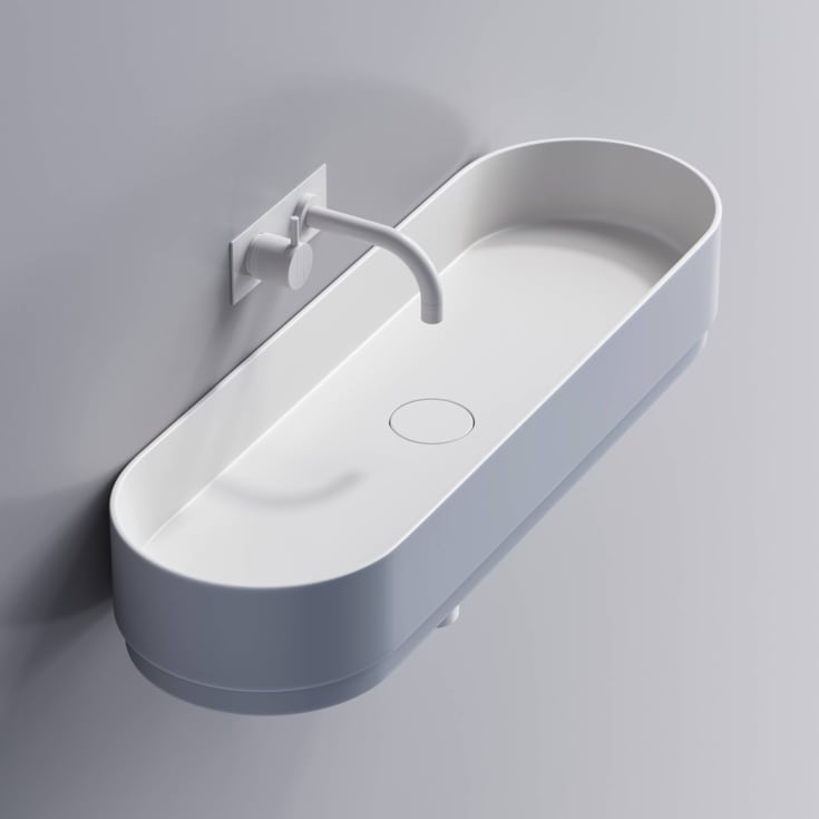 Copenhagen Bath Tårn 80 servant, 80x30 cm, blå/hvit matt