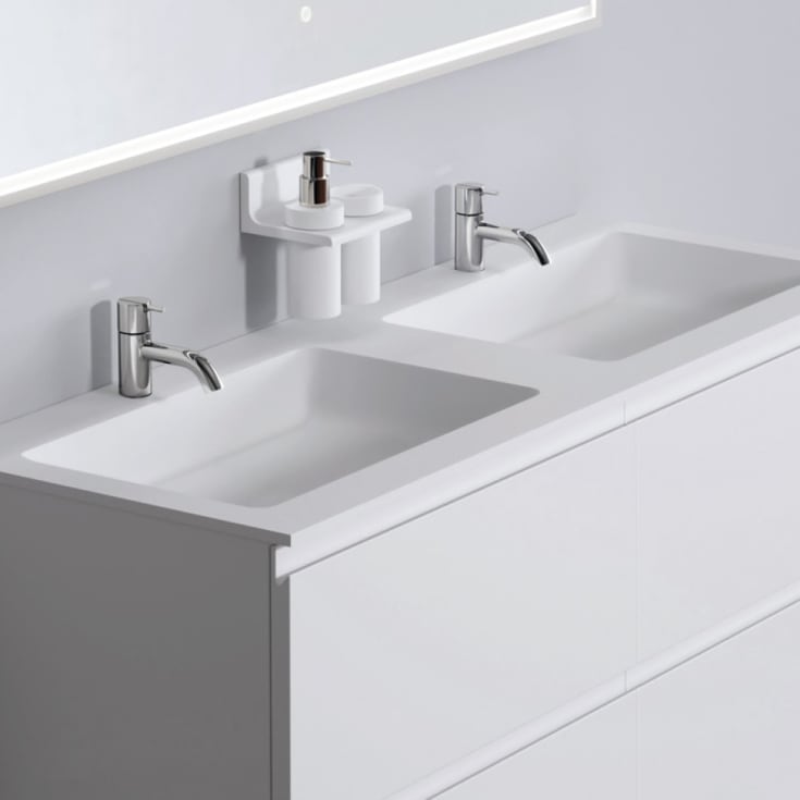 Copenhagen Bath Romsø 120 møbelservant, dobbel, 120x45 cm, hvit matt