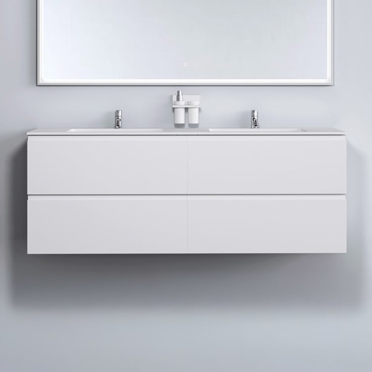 Copenhagen Bath Romsø 160 møbelservant, dobbel, 160x45 cm, hvit matt