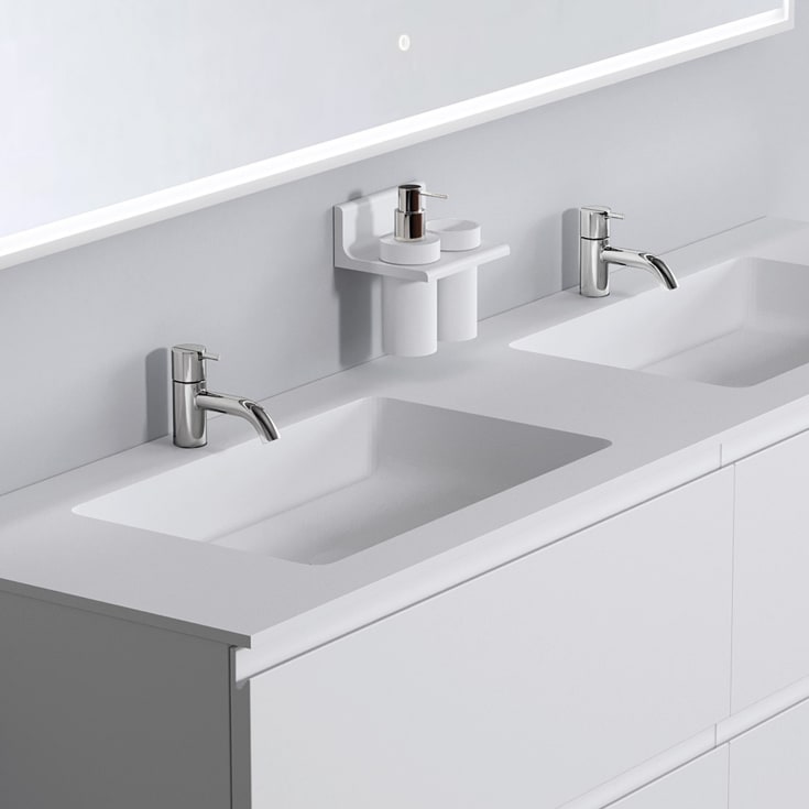 Copenhagen Bath Romsø 160 møbelservant, dobbel, 160x45 cm, hvit matt