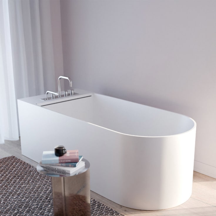 Copenhagen Bath Kanal frittstående badekar, 180x75 cm, hvit matt