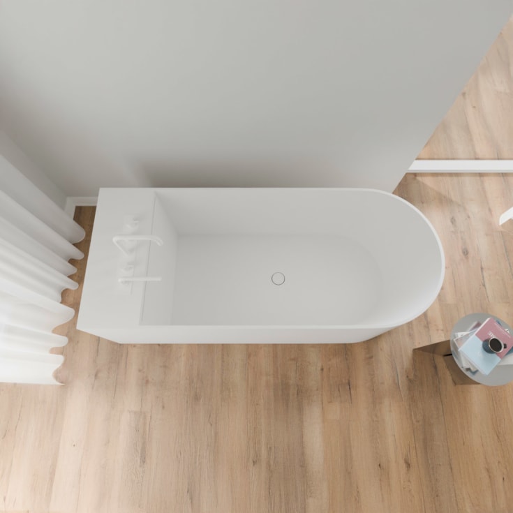 Copenhagen Bath Kanal frittstående badekar, 180x75 cm, hvit matt