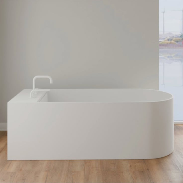 Copenhagen Bath Kanal frittstående badekar, 180x75 cm, hvit matt