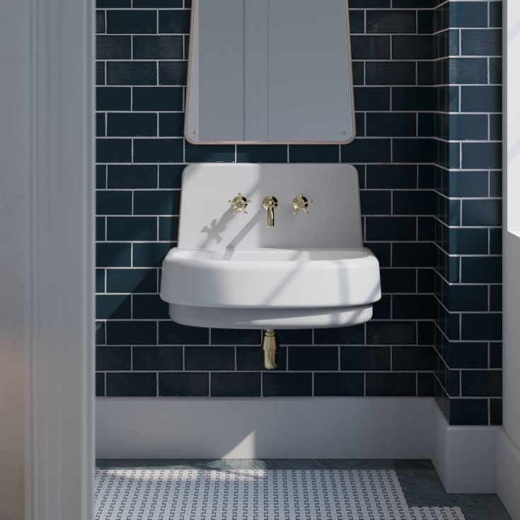 Copenhagen Bath Heritage servant, 70x43,5 cm, hvit matt