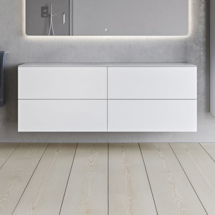 Copenhagen Bath SQ2 Servantskap 160, 160x45x60 cm, m/benkeplate, hvit matt