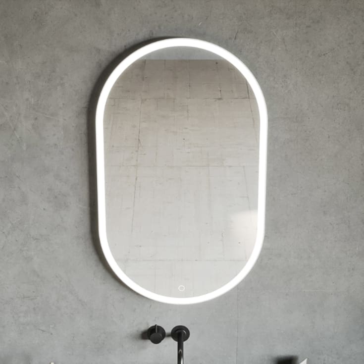 Copenhagen Bath Samsø oval Speil, 84,3x51,5 cm, hvit matt