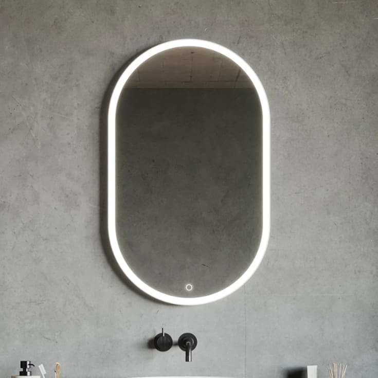 Copenhagen Bath Samsø oval Speil, 84,3x51,5 cm, hvit matt