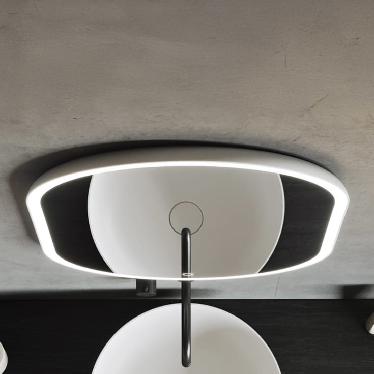 Copenhagen Bath Samsø oval Speil, 84,3x51,5 cm, hvit matt