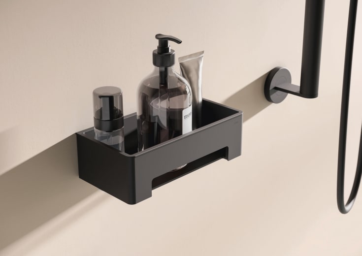 Hewi System 900 duschhylla, matt svart