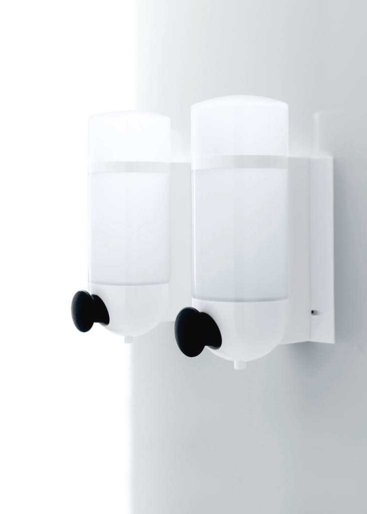 Hewi Serie 477 tvåldispenser, vit