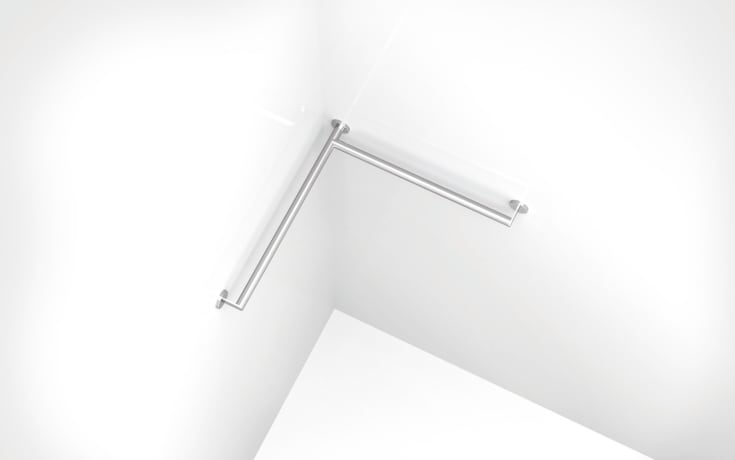 Hewi System 900 stödhandtag, 76,5 cm, krom