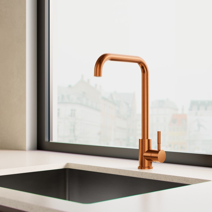 Zen Sanitary kjøkkenarmatur, kobber