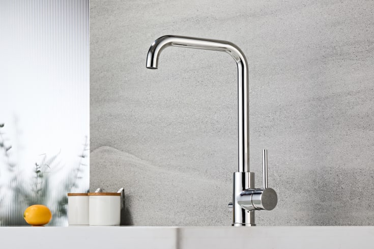 Zen Sanitary köksblandare, rostfritt stål