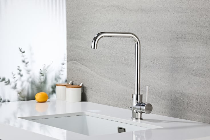Zen Sanitary köksblandare, rostfritt stål