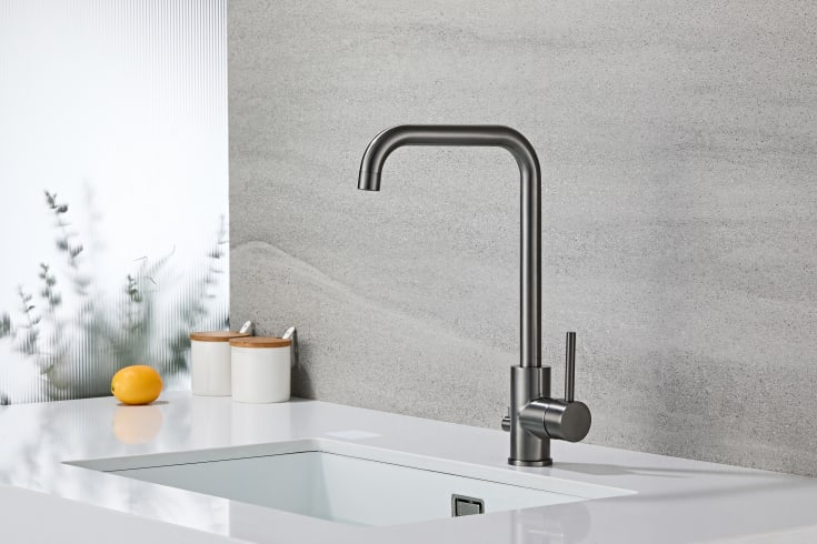 Zen Sanitary köksblandare, svart krom