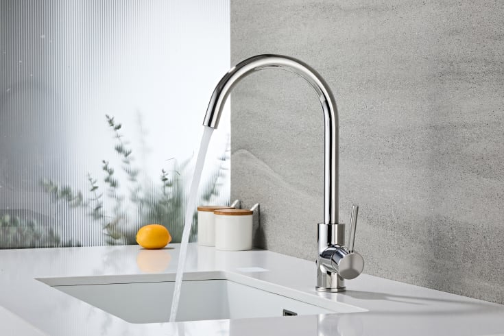 Zen Sanitary kjøkkenarmatur, rustfritt stål