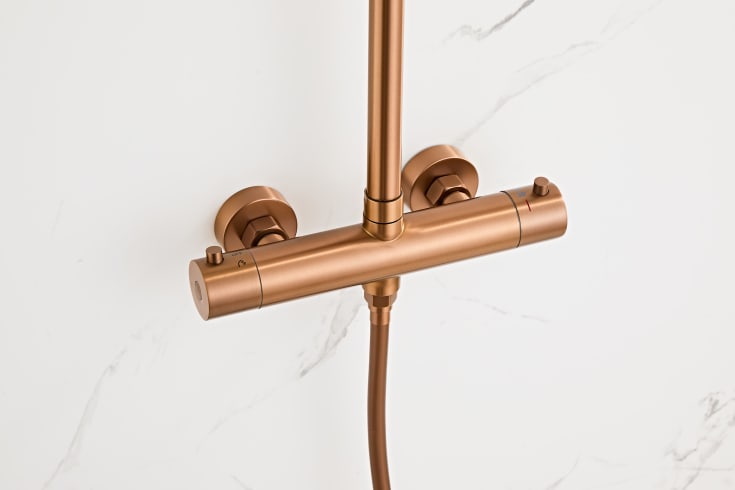 Zen Sanitary duschset, koppar