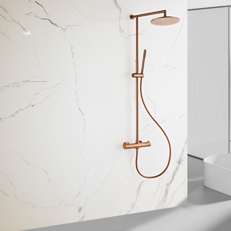 Zen Sanitary duschset, koppar
