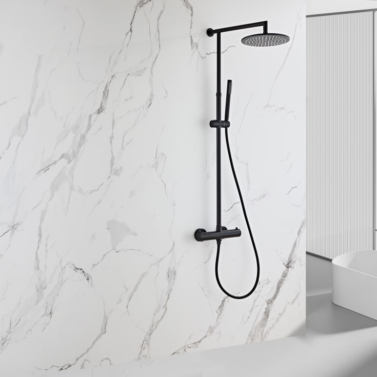Zen Sanitary duschset, svart