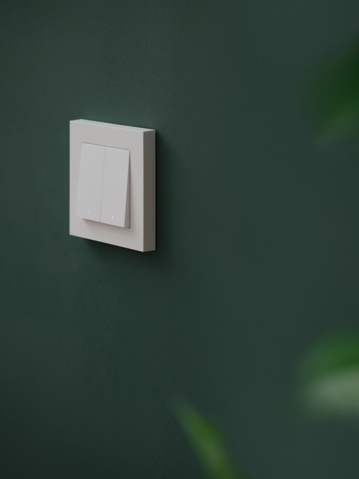 Osram Smart+ Wifi Matter bryter, 2-knapps, hvit