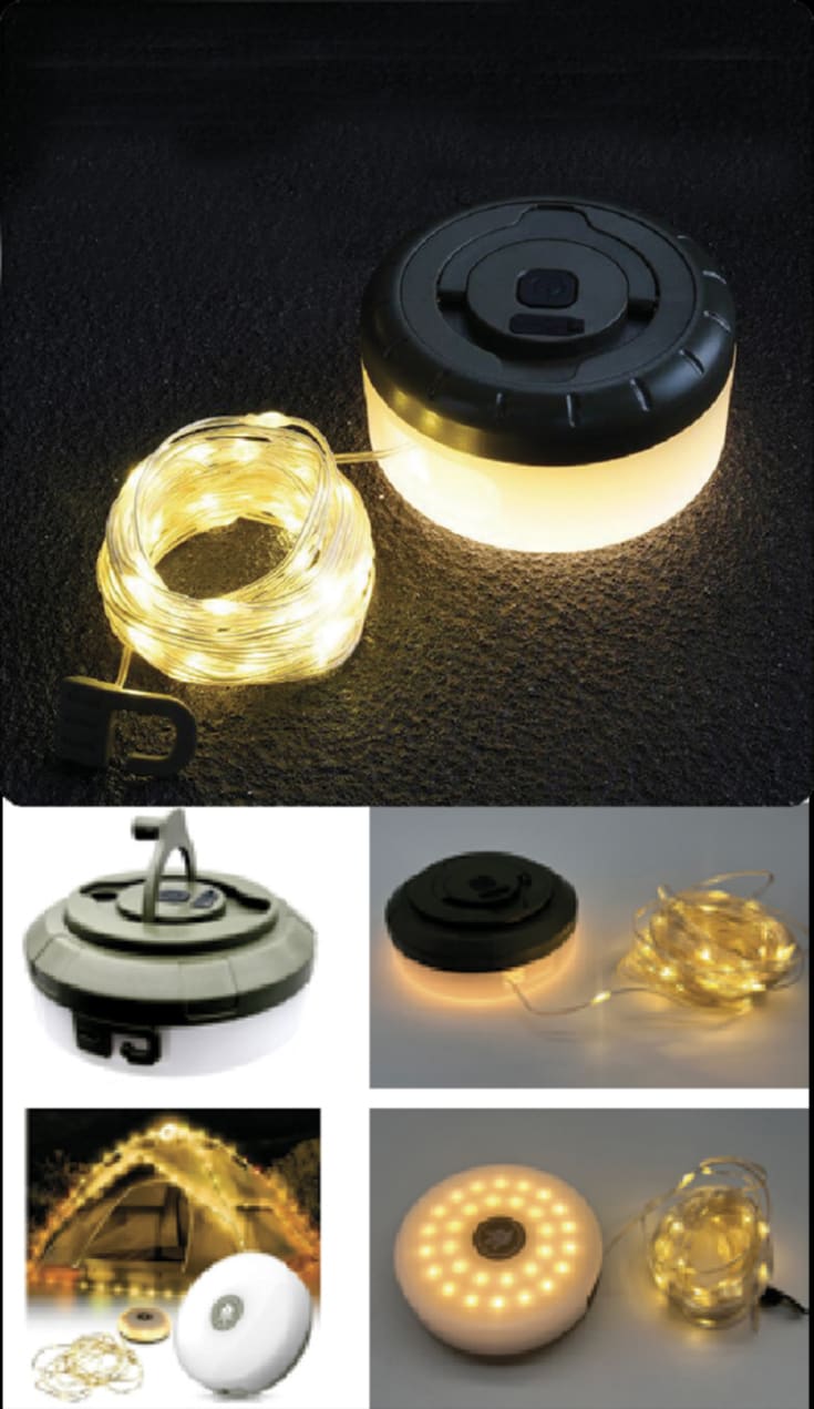 Veli Line oppladbar lyskjede for utendørs bruk, 8 meter