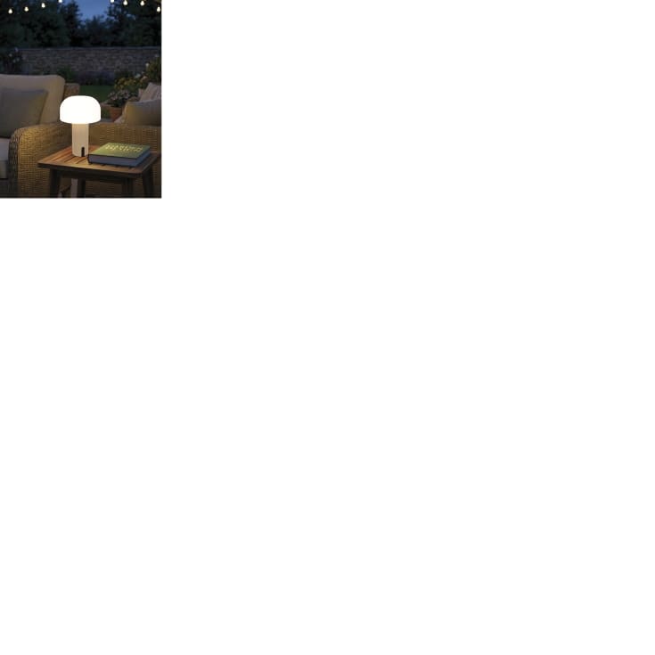 Veli Line Shape genopladelig bordlampe, beige