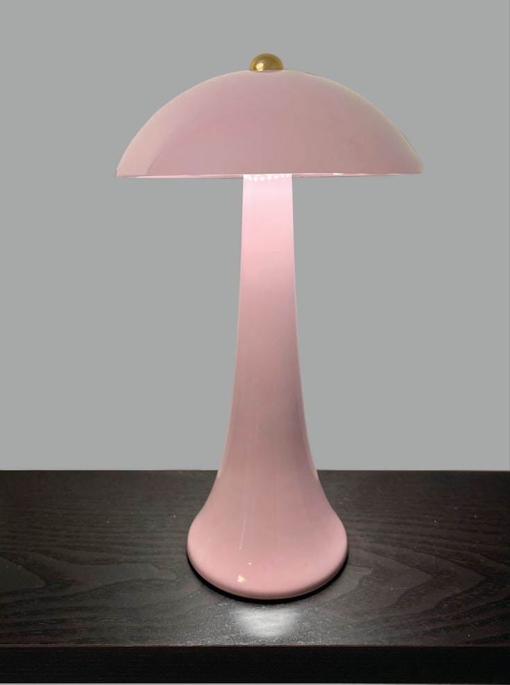 Veli Line Smooth Touch oppladbar bordlampe, lyserød