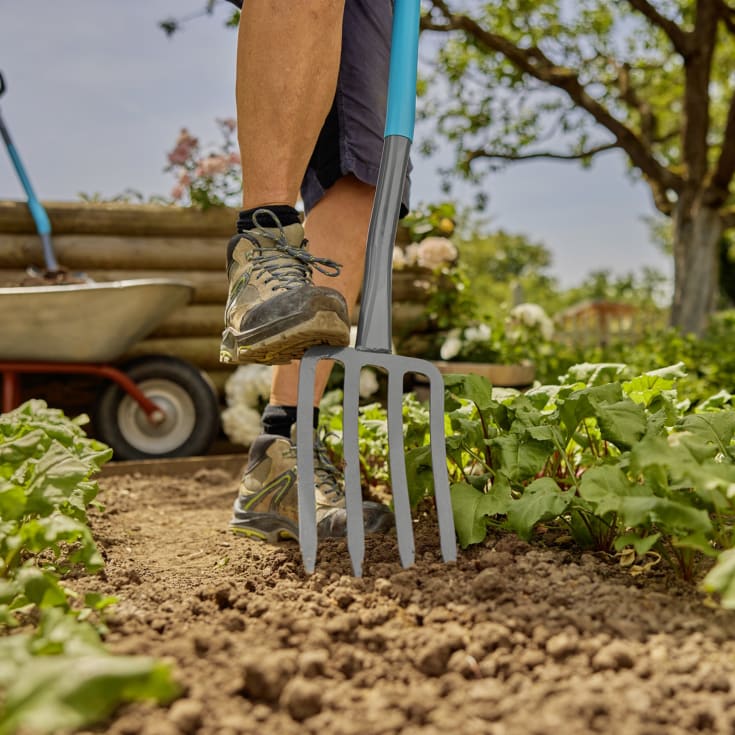 Gardena ClassicLine hagegaffel, ergonomisk D-håndtak, fotstøtte, stål