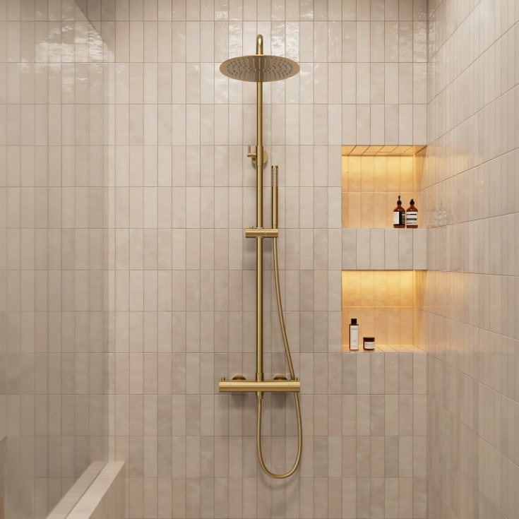 Zen Sanitary duschset, mässing