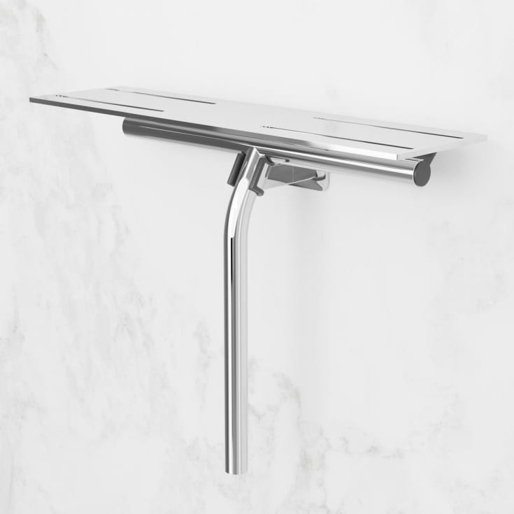 Scandtap Style duschhylla med duschskrapa, polerad stål