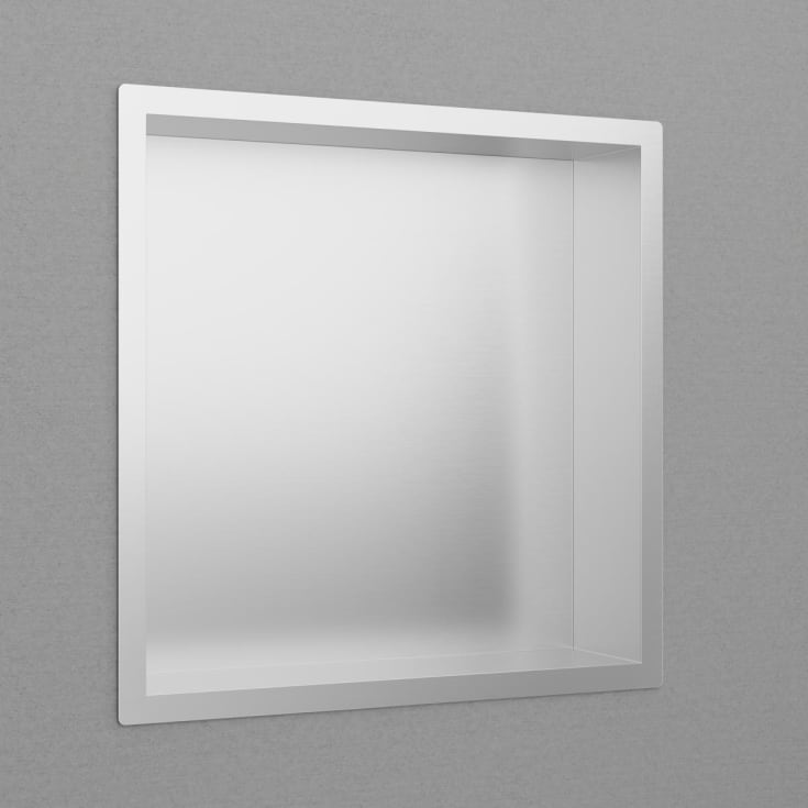 Scandtap Style dusjhylle, 33x33 cm, børstet stål