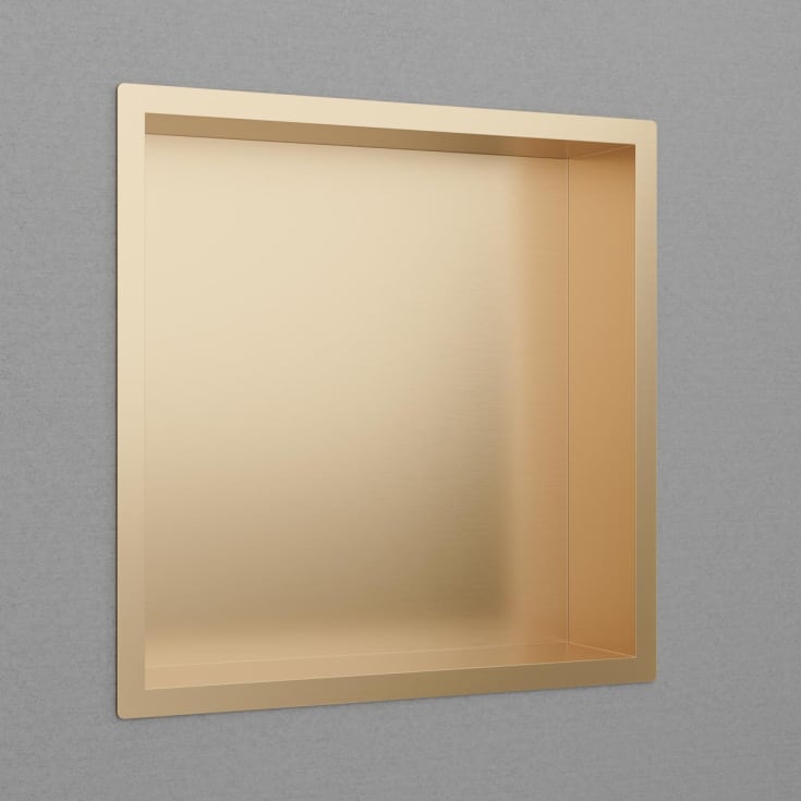 Scandtap Style dusjhylle, 33x33 cm, børstet messing