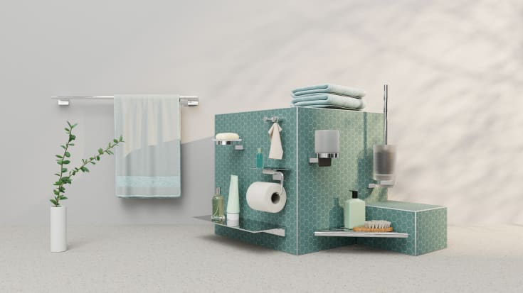 Hansgrohe AddStoris S dusjhylle, krom