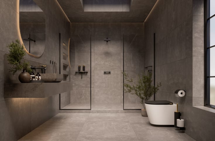 Pressalit Style D2 toiletbræt, soft close, aftagelig, mat sort