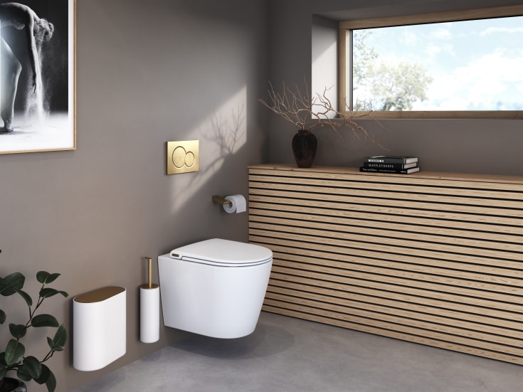 Pressalit Style D2 toiletbræt, soft close, aftagelig, mat hvid