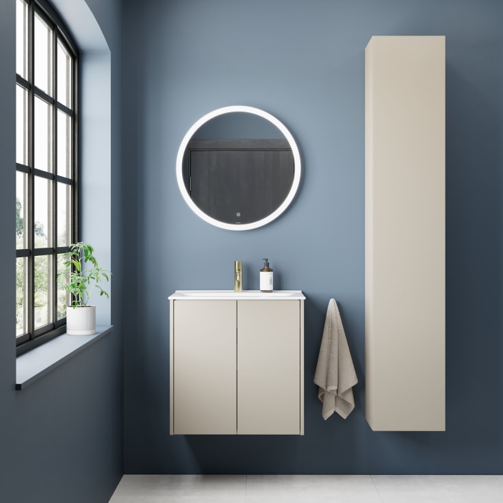 Ifö Sense Modern högskåp, 33x180 cm, matt beige