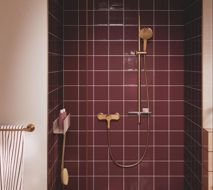 Grohe Lineare dusjbatteri, børstet kobber