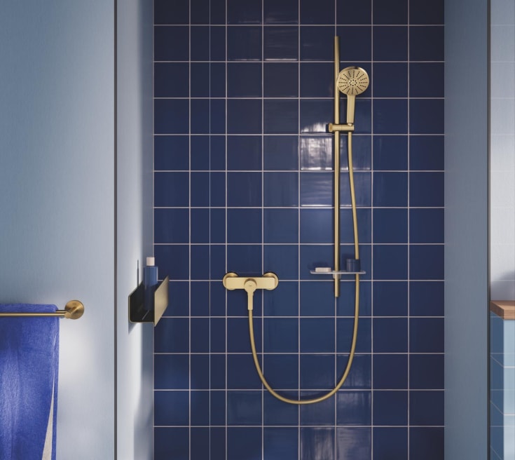 Grohe Lineare dusjbatteri, børstet messing