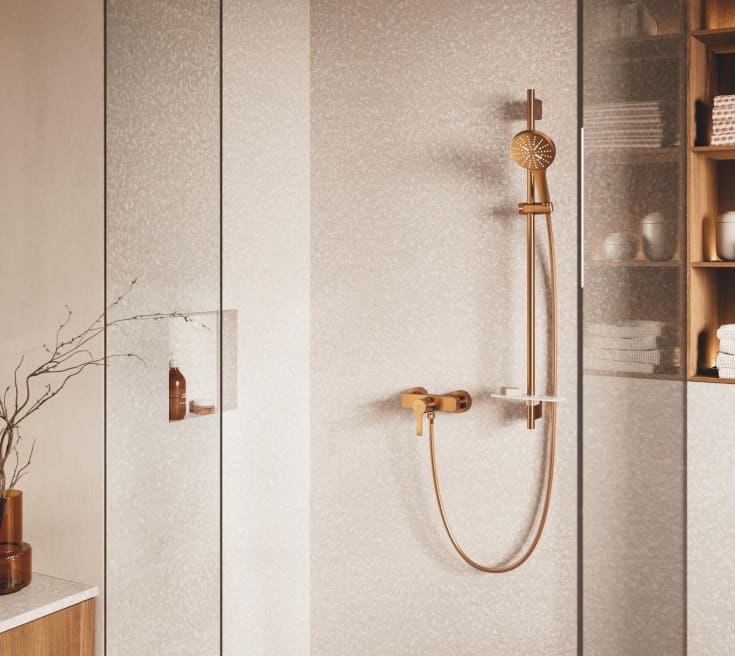 Grohe Lineare dusjbatteri, børstet kobber