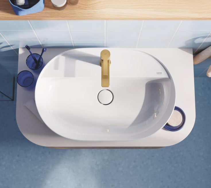 Grohe Lineare servantbatteri, børstet messing