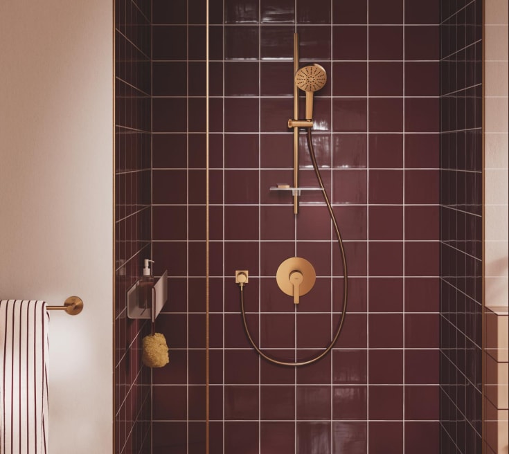 Grohe Lineare dusjbatteri, børstet kobber