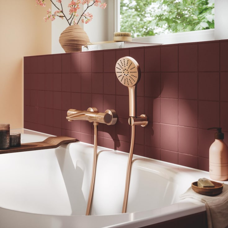 Grohe Precision Feel badekarbatteri, børstet kobber
