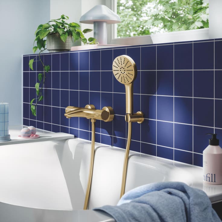 Grohe Vitalio Joy+ duschset, borstad mässing