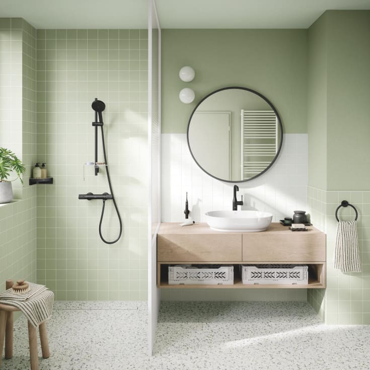 Grohe Vitalio Joy+ duschset, vattenbesparande, matt svart