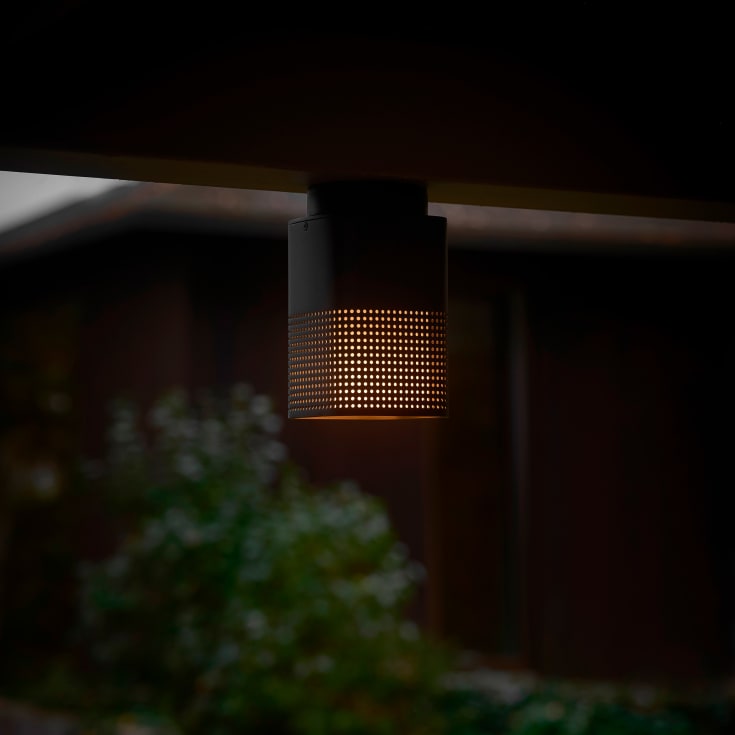 Nordlux Sidara udendørs loftlampe, sort