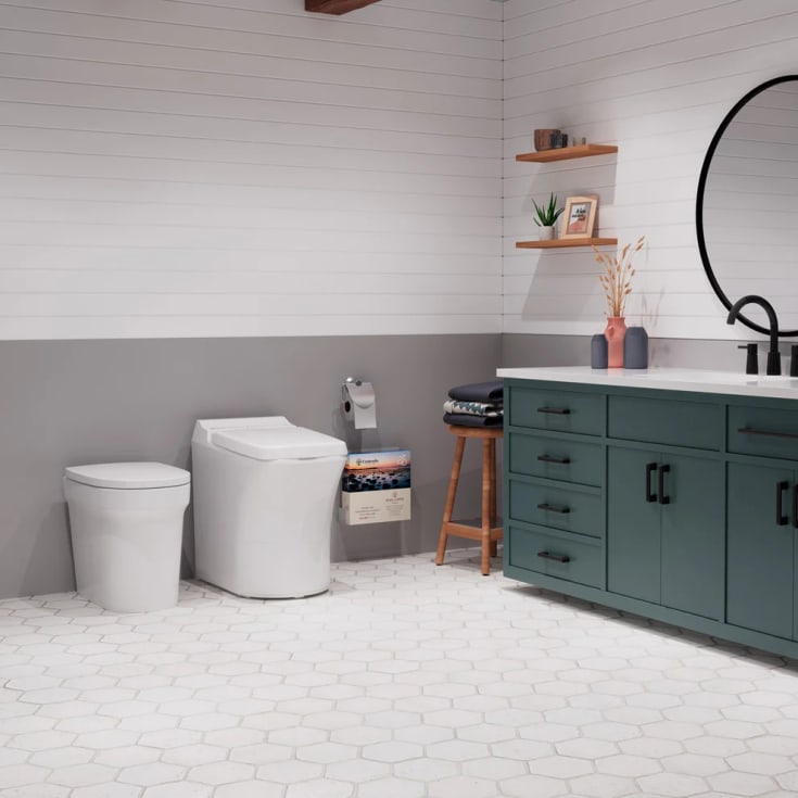 Cinderella Comfort urinal, vannfri, luktfelle, 46x34x50 cm, hvit